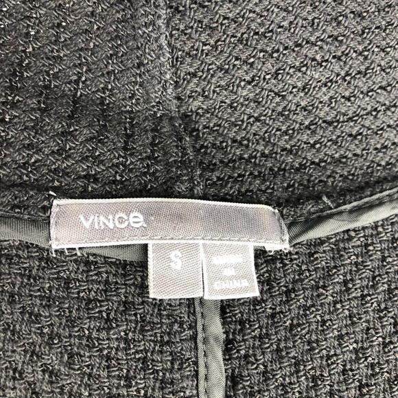 Vince Black Frayed Edge Scuba Moto Jacket S - Picture 7 of 8